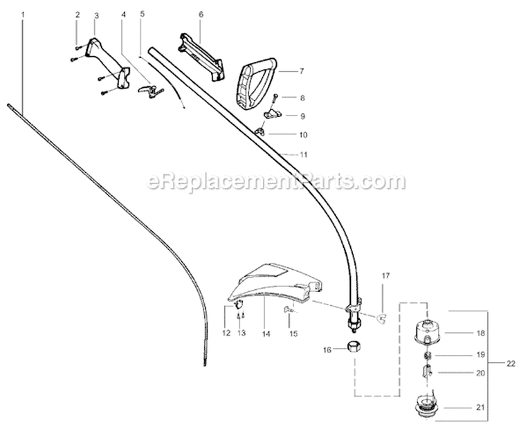 Page C Diagram and Parts List for XT300 Type 4 Weed Eater Trimmer
